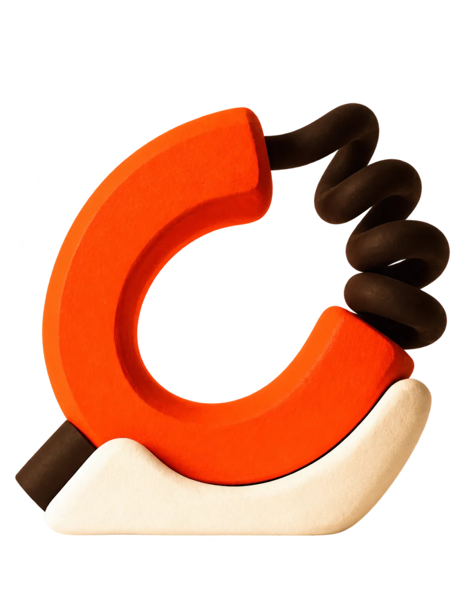 An orange telephone receiver representing reliable support